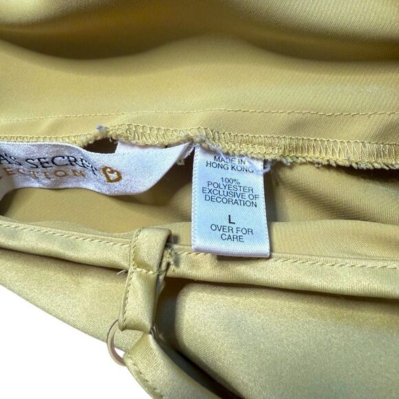 90s Vintage Victorias Secret lime Green Low Back Vneck Maxi Dress Large - Picture 5 of 7